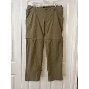 Marmot women's Size 14 Pants Nylon‎ Roll Up Zip Off Convertible Hiking Pants Tan